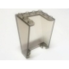 Part 72475 Trans-Black Windscreen 3 x 4 x 4 Inverted, Rounded Top Corners, Cutout Bottom Corners 